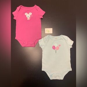 ⭐️5/$10.00⭐️ Rococo 3m Pink and Blue Baby Onesies Set of 2